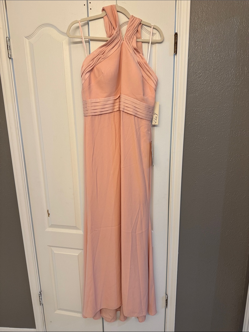 Eliza J Blush Pink Twisted Halter Maxi Dress